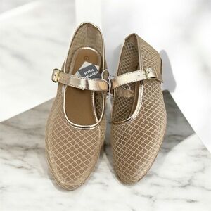 Chic Gold Mesh Women's Flats